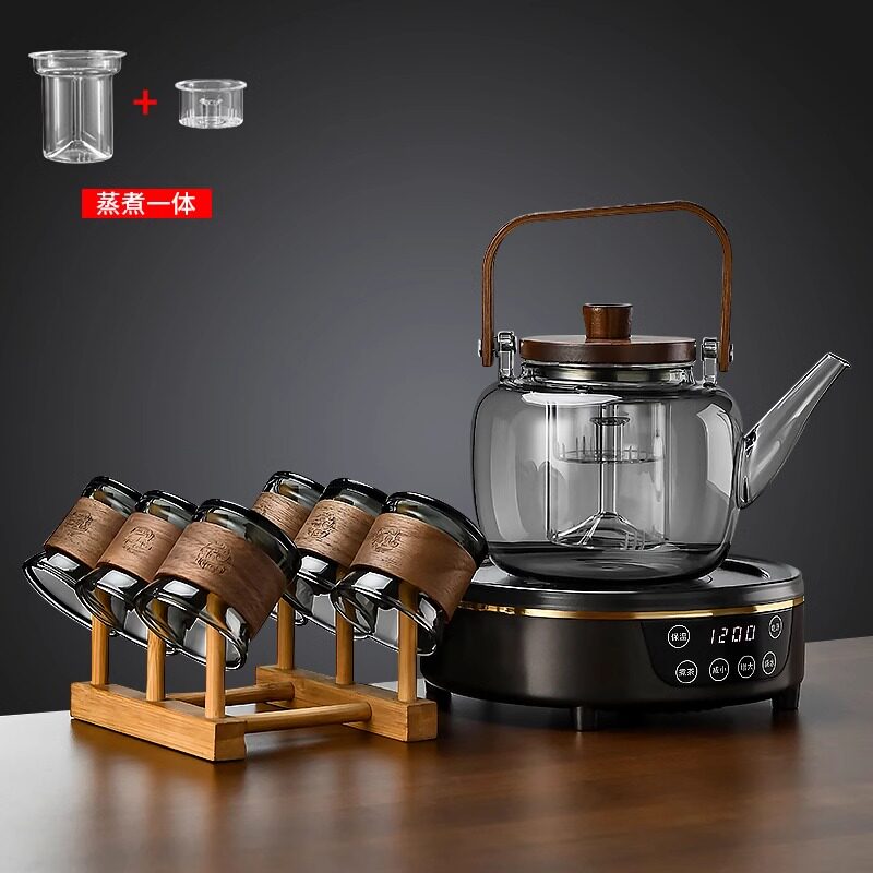 煮茶器2026新款高端家用耐热玻璃烧水壶功夫茶具套装多功能养生壶