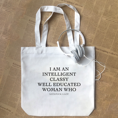 intelligent classy well educated woman高知泼妇纯棉帆布包定制