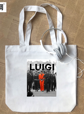 Luigi Mangione橙色超人美国纽约照片路易吉曼吉奥内枪手帆布包