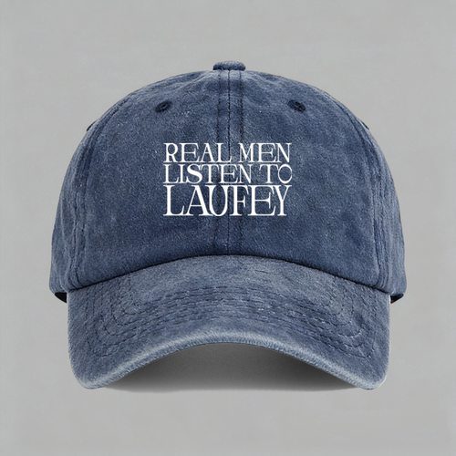 REAL MEN LISTEN TO LAUFEY 林冰演唱会同款棒球帽鸭舌帽子