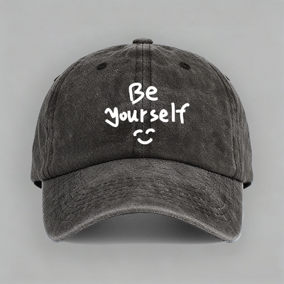 be yourself 个性英文字母可爱有趣味青年纯棉棒球帽鸭舌帽子防晒