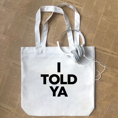 I Told Ya挑战者赞达亚Zendaya字母帆布包手提袋