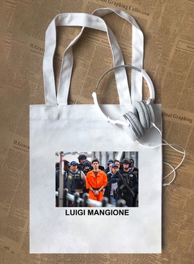 Luigi Mangione橙色超人照片美国宾大路易吉曼吉奥内帆布包手提袋