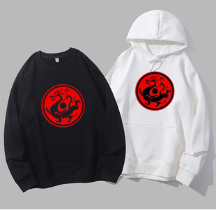 青龙瓦当纹样徐州大汉黑龙旗怀旧纪念男女童宽松上衣服卫衣帽衫