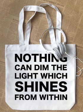 NOTHING CAN DIM THE LIGHT致敬甄子丹电影误判马克杯文字帆布包