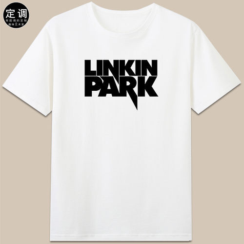 Linkin Park林肯公园Logo字母定制怀旧摇滚音乐文字潮短袖t恤衣服