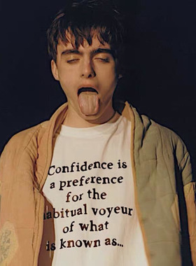 Blur模糊乐队Parklife歌词字母摇滚衣服纯棉圆领短袖宽松t恤有趣