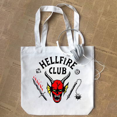 Hellfire Club 怪奇物语地狱火俱乐部周边恶魔纯棉帆布包手提袋