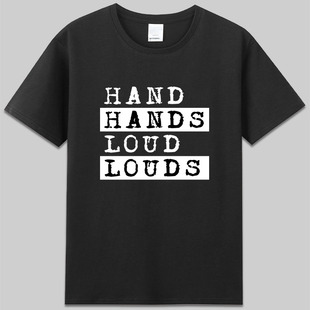 hand hands loud louds旱的旱死涝的涝死英语谐音梗短袖t恤衣服潮
