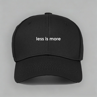 less is more 男女款有趣搞笑字母户外棒球帽鸭舌帽子防晒休闲夏