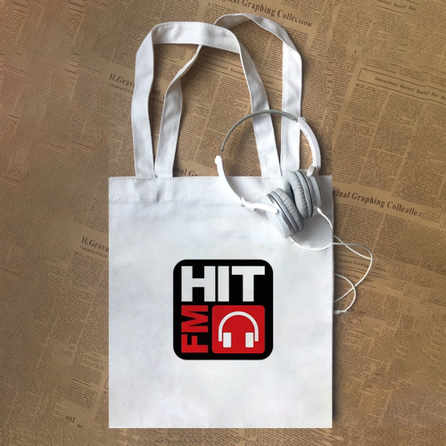 HITFM 887 纪念音乐广播logo潮帆布包