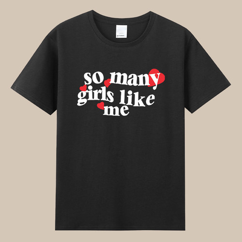 so many girls like me说唱capper短袖cos衣服上衣纯棉圆领t恤男