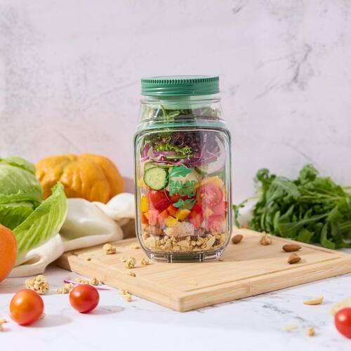 亚马逊爆款Salad Pod Vertical Layering 蔬菜沙拉收纳罐收纳瓶