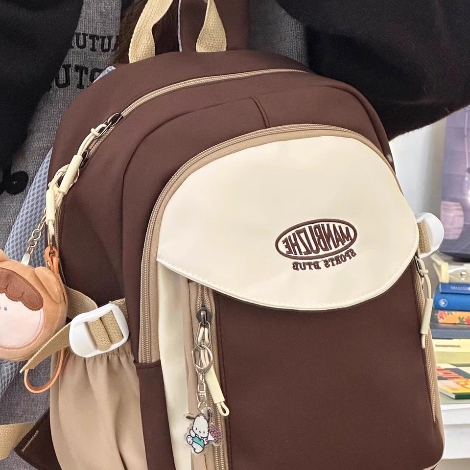 小双肩包 高中学生初中女生书包潮休闲百搭迷你背包ins学院风撞色