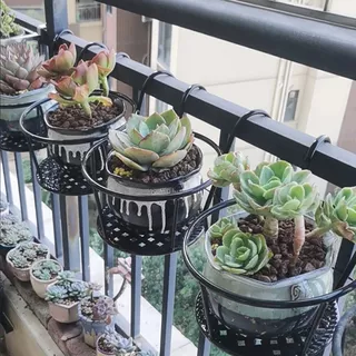 花架阳台悬挂式铁艺花篮栏杆护栏窗台绿萝吊兰花盆架挂架置物架子