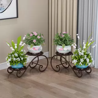 多层铁艺花架欧式铁艺花架落地式阳台花盆架客厅简约绿萝花架子