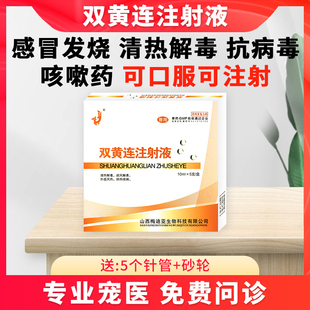 狗狗猫咪感冒药打喷嚏咳嗽流鼻涕猫鼻支犬瘟宠物兽用双黄连注射液