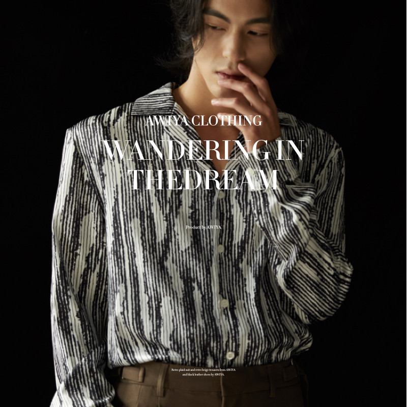 awiya璈雅 m732复古港风花衬衣痞帅高级感古巴领印花衬衫男长袖