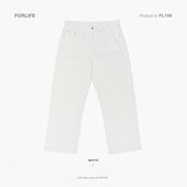 FOR FL106 中高腰显腿长全棉简约通勤直筒休闲长裤 LIFE cleanfit