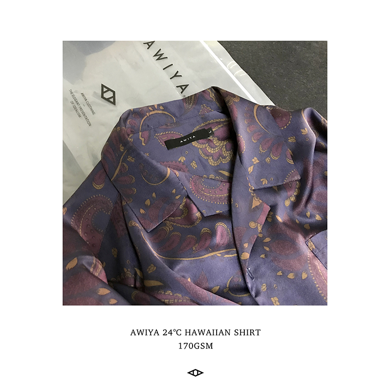 AWIYA璈雅原创古巴领印花衬衣