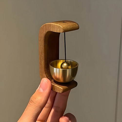 【家用多巴胺门铃木质风铃吸】