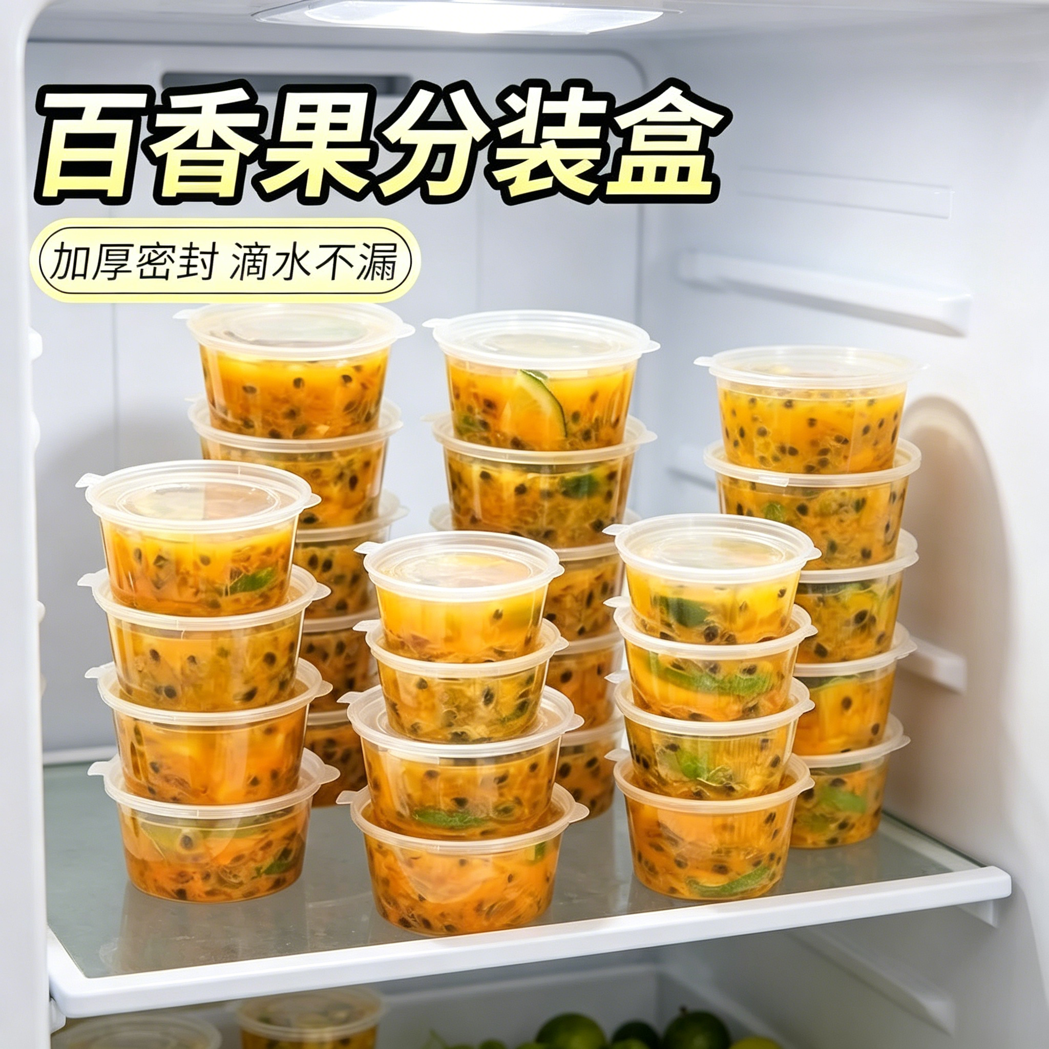 百香果分装神器小冷冻分装盒冻冰块食品一次性盒子金桔柠檬酱料盒