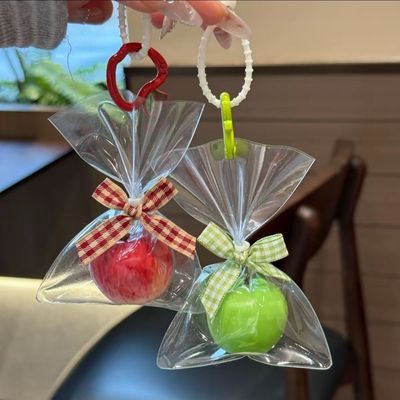 创意高颜值一颗苹果苹果扣挂件钥匙扣礼物情侣包包挂件平安果挂饰