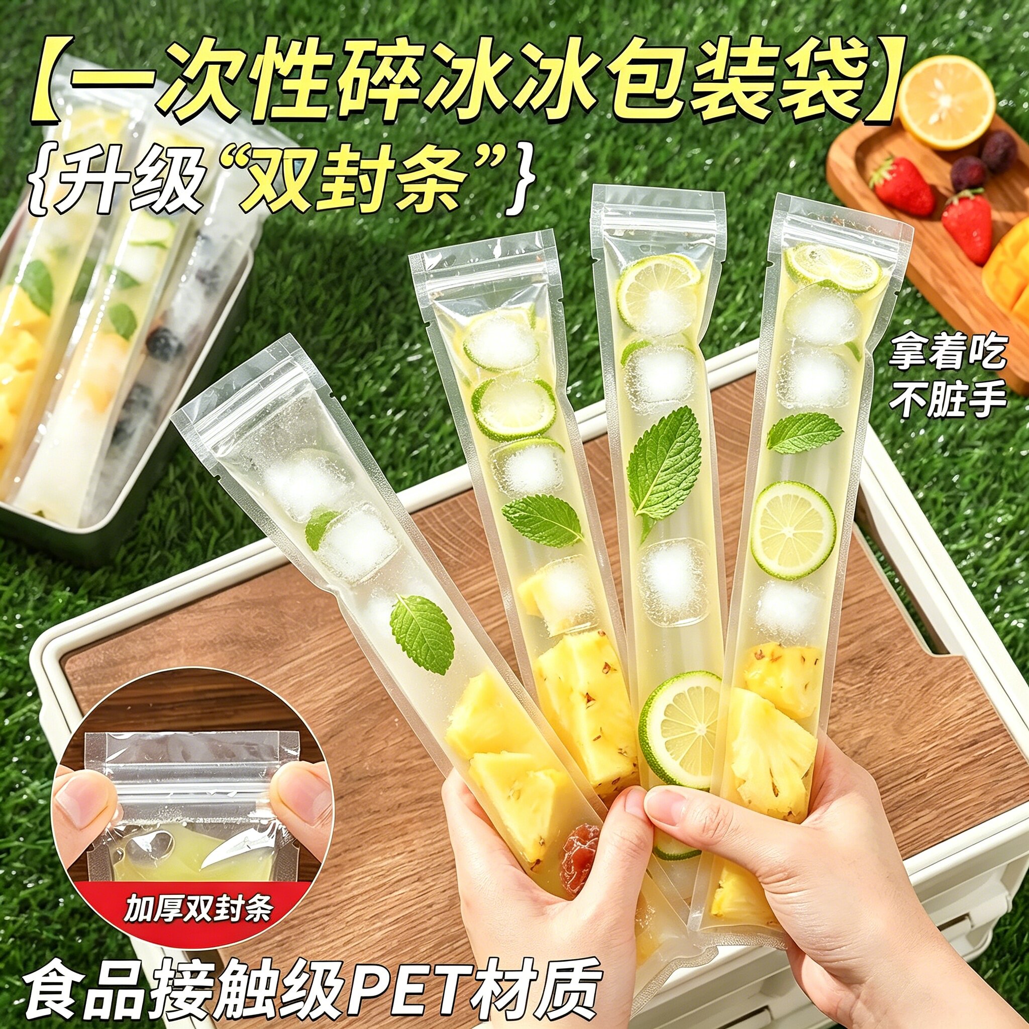 冰块模具一次性棒棒冰自封口冰袋家用食品级冰箱自制冻碎碎冰神器
