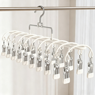 不锈钢多夹子袜子晾晒架防风衣架婴儿袜夹家用阳台晾内衣内裤神器