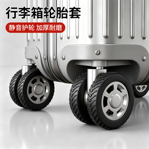 行李箱轮子橡胶套保护套拉杆箱替换硅胶静音万向轮滑轮硅胶圈配件
