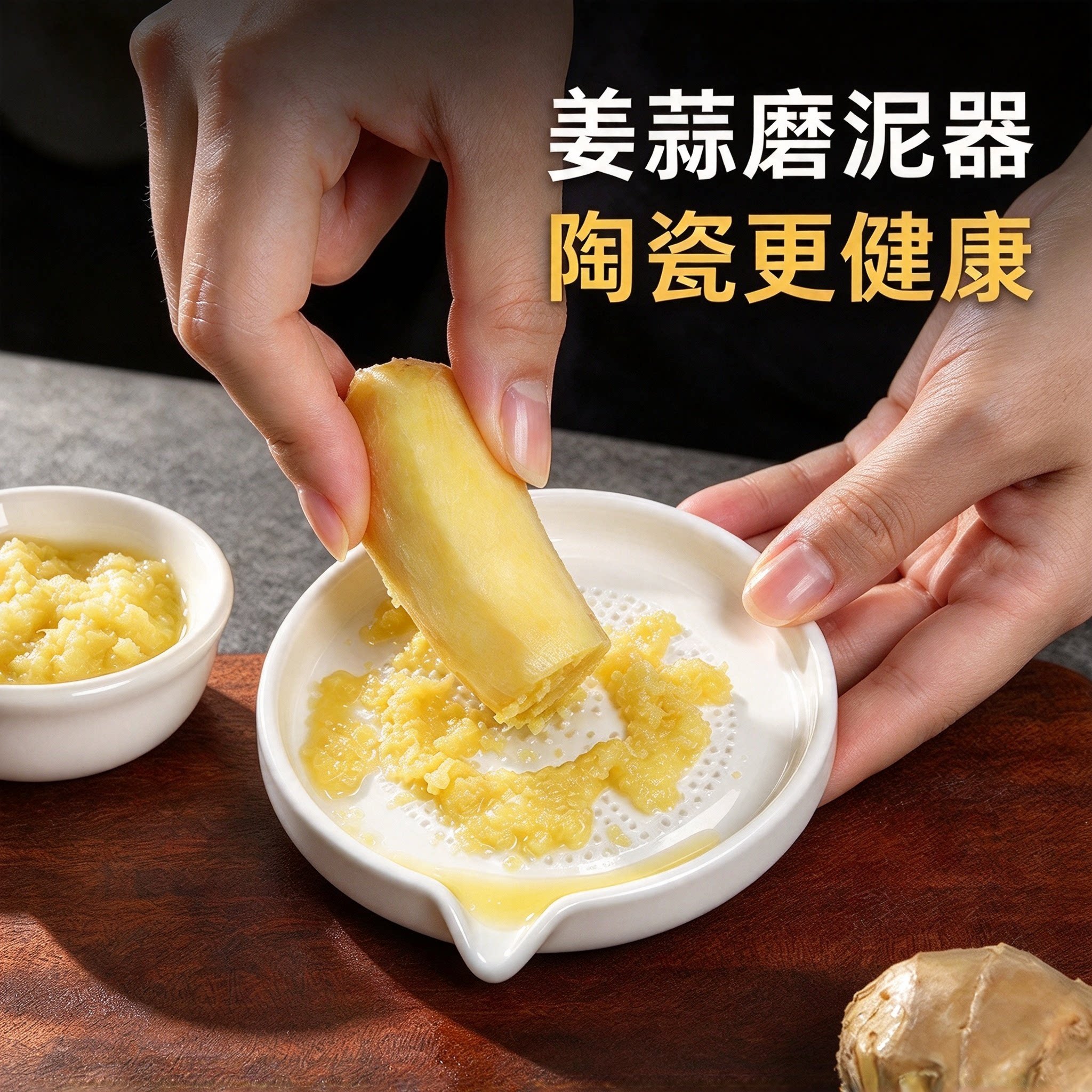 陶瓷研磨盘宝宝辅食蒜蓉搅碎