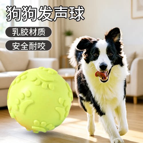 狗狗玩具发声橡胶玩具球金毛泰迪自嗨磨牙弹力球消耗体力宠物球