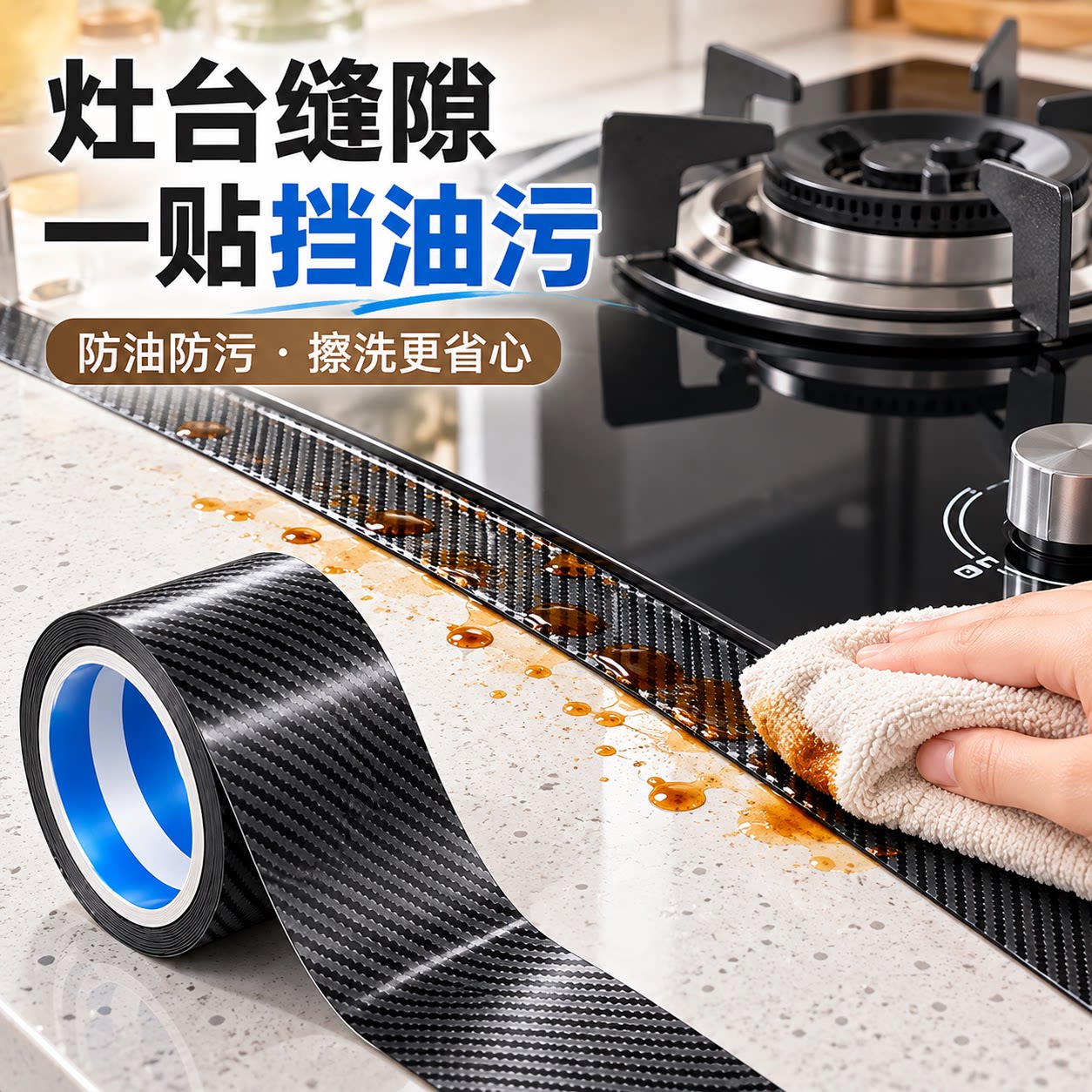 加厚防水防霉胶带厨房灶台美缝贴