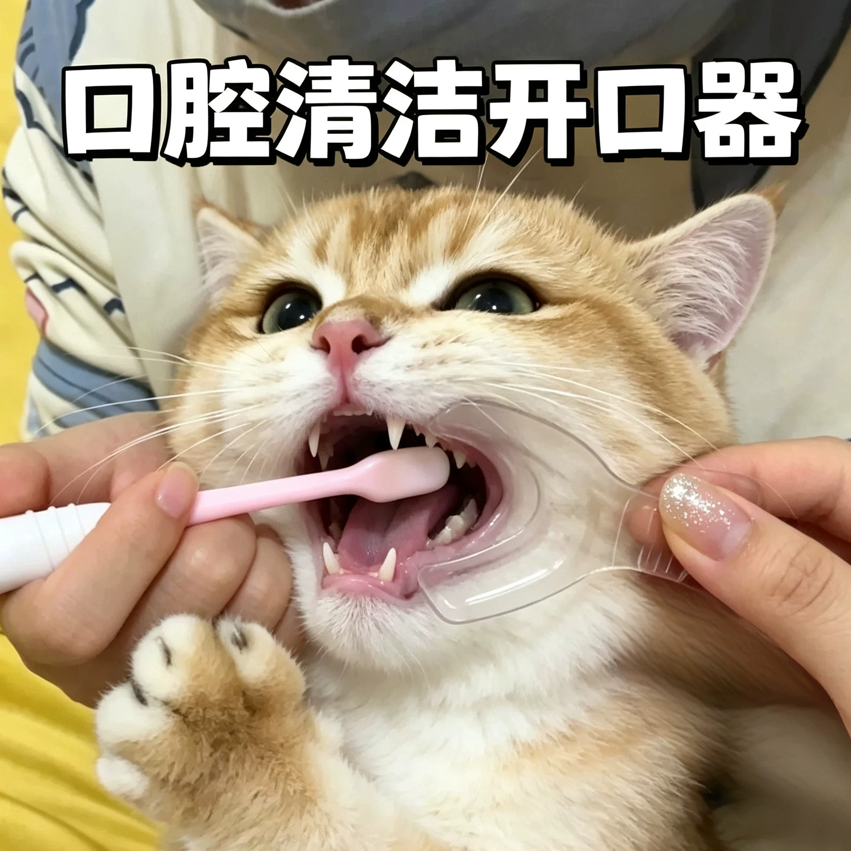 猫咪刷牙开口神器口腔扩口器宠物狗狗清洁牙齿辅助器耐高温易清洗