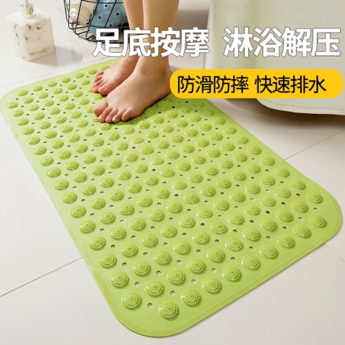 按摩浴室地垫防滑垫家用防水垫淋浴房厕所卫生间洗澡防摔吸盘地垫