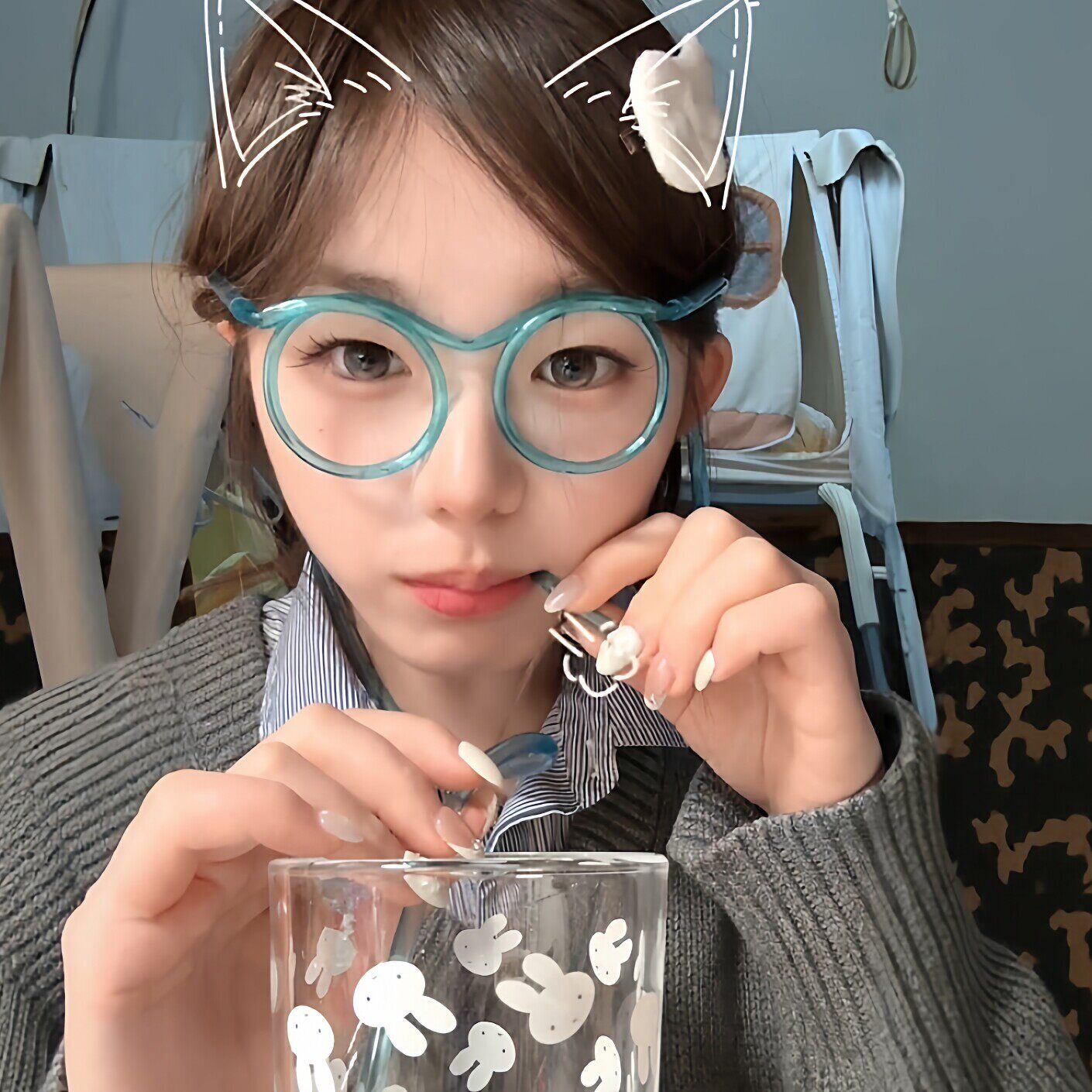 搞怪喝水吸管创意网红儿童懒人眼镜趣味个性可爱饮料超长眼镜造型