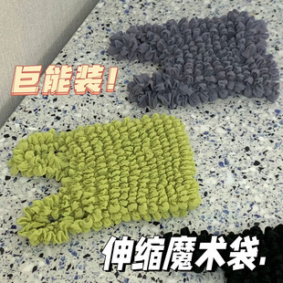 伸缩魔术袋轻奢便携购物袋泡泡包大容量褶皱包高颜值环保手提包