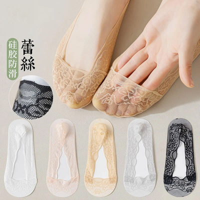 春夏船袜女防滑硅胶不掉跟纯棉袜