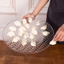 家用饺子盖帘透明摆放轻奢水饺托盘餐垫帘垫厨房专用东北塑料盘盖