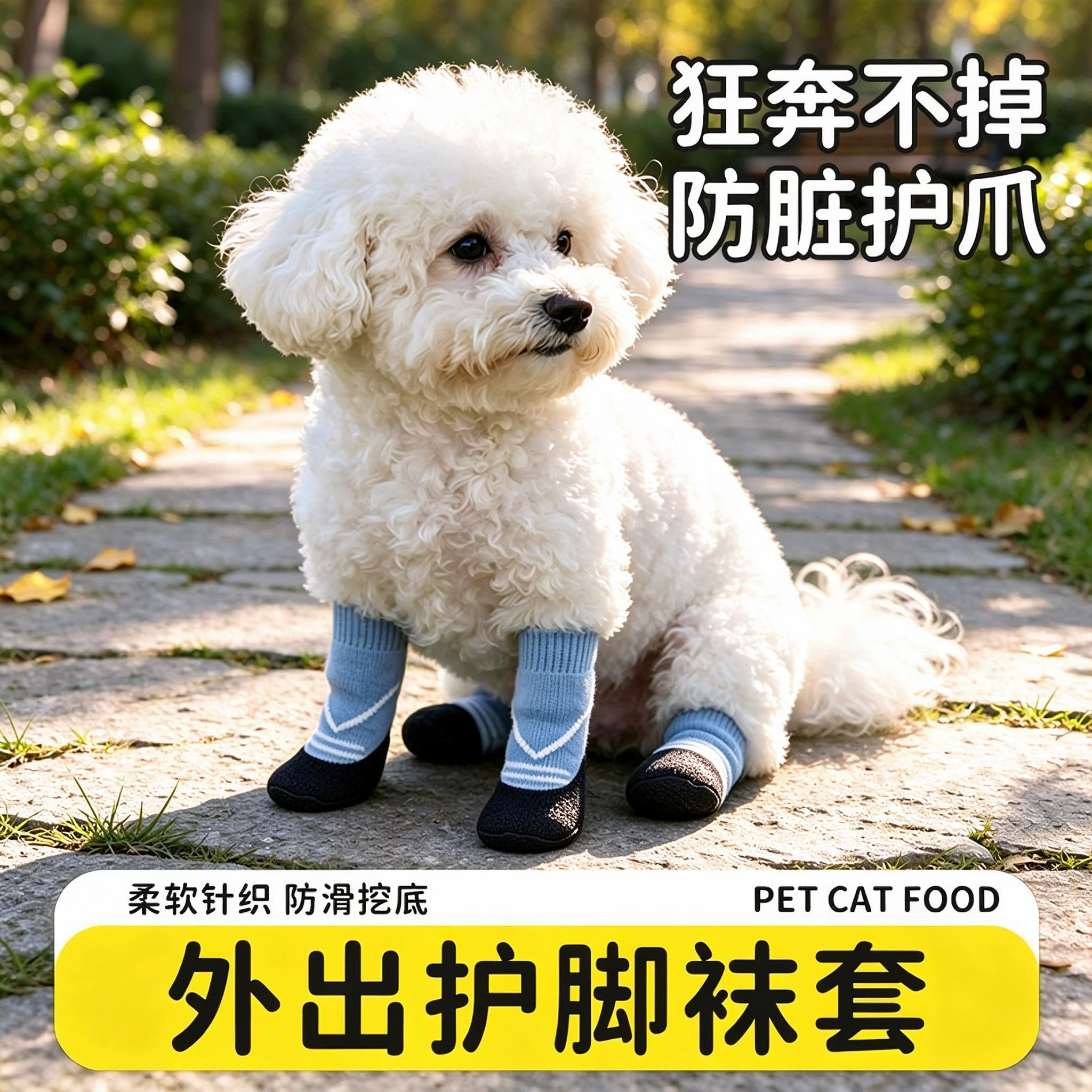 狗狗袜子防滑袜室内静音脚套外穿不掉宠物防脏防抓防舔猫咪脚套袜