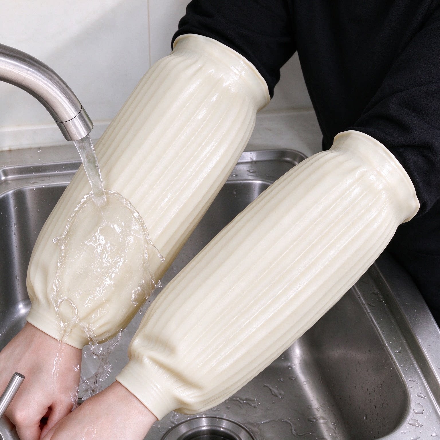 防水耐磨加长加厚专用洗碗洗衣乳胶套袖通用厨房手套干防水袖套