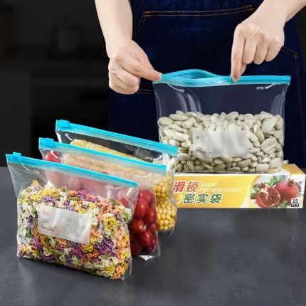 食品级密封袋保鲜袋家用拉链式自封袋加厚冷冻专用冰箱收纳分装袋