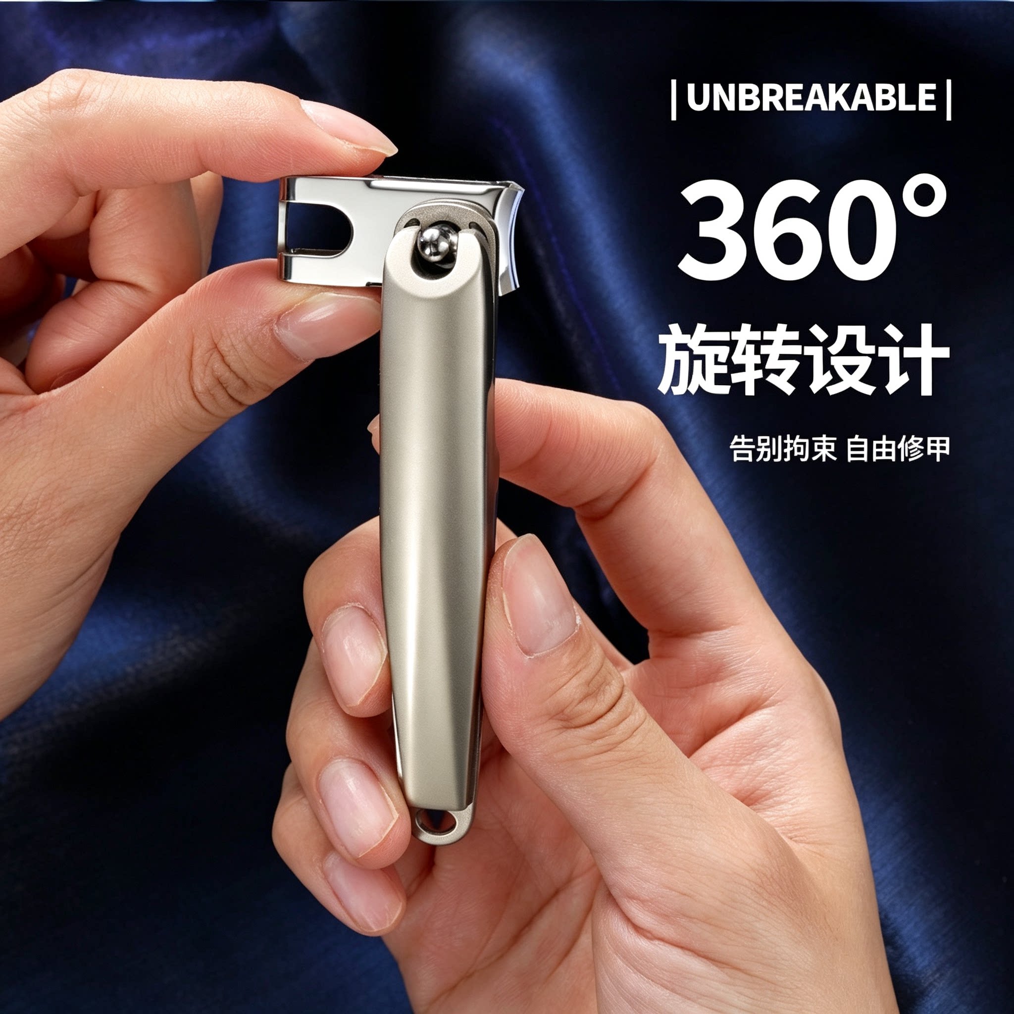指甲刀大号可旋转老人专用指甲剪不锈钢家用便携指甲钳修甲脚工具