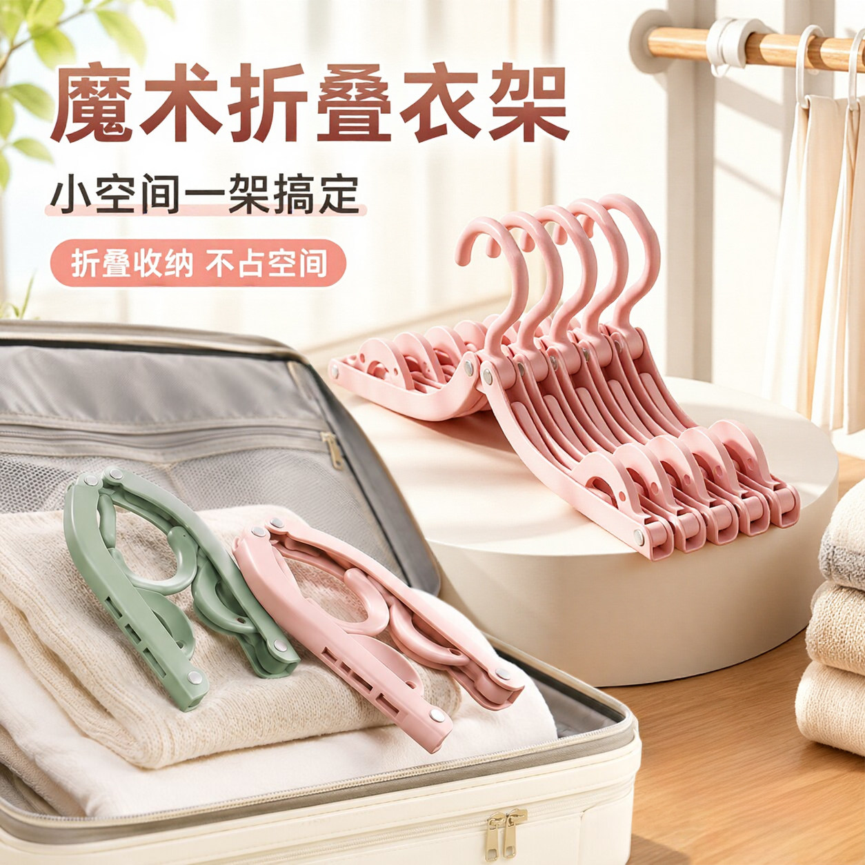 折叠衣架旅行户外出差便携家用学生宿舍晾晒衣架可折叠内衣袜子架图片