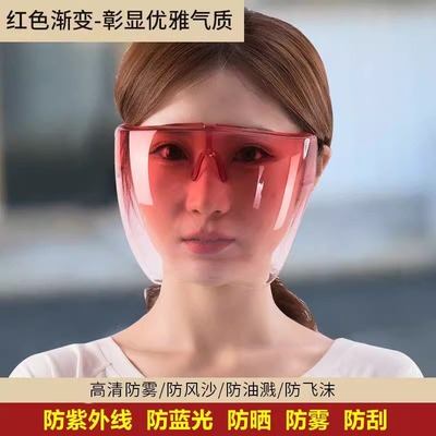 透明全脸防护面罩防飞沫防雾防风护目面罩头罩防尘多功能防油面屏