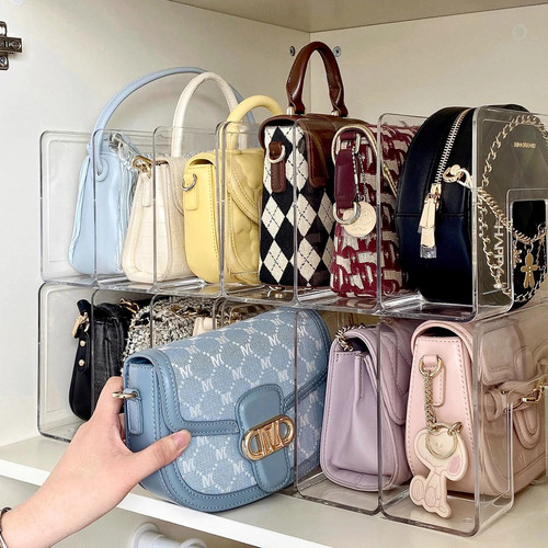 【亚克力包包收纳架】分格整理