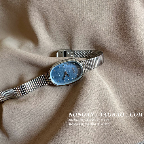 NONOAN 贝母手链款学生手表女简约轻奢ins高级感百搭镶钻刻石英表