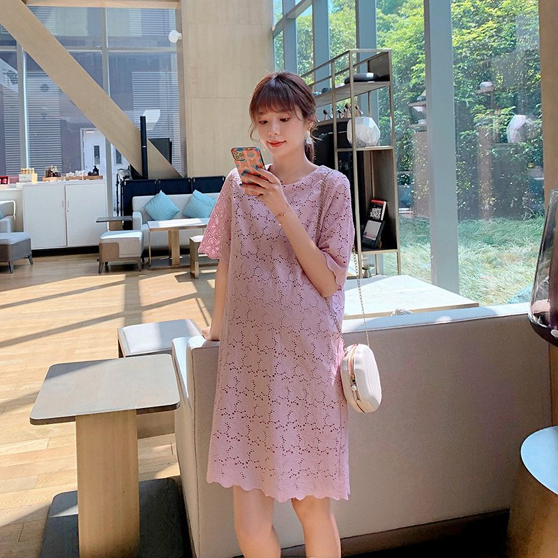 【夏装秒】孕妇裙夏季蕾丝仙时尚潮妈超仙时尚款夏装孕妇连衣裙夏