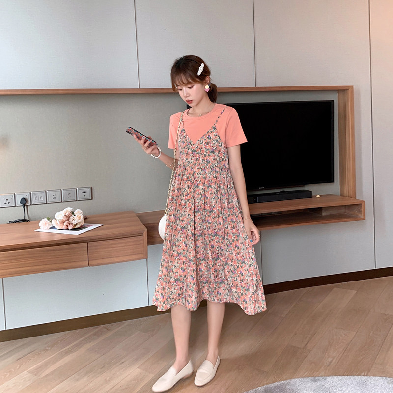 【夏装秒】孕妇连衣裙夏2020年新款孕妇装夏套装潮妈时尚吊带孕妇