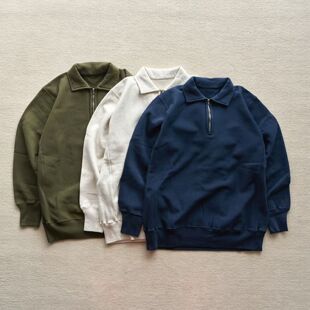 Shirt 日系复古 宽松半拉链套头卫衣 Sweat Zip Vintage Half